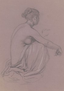 Studie for greske jenter som bader, ca. 1872. av Elihu Vedder