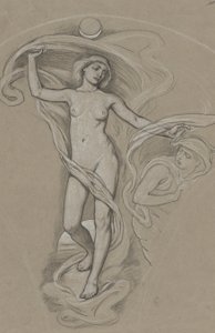 Studer for Luna av Elihu Vedder