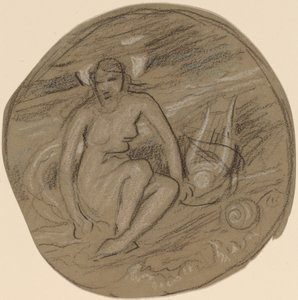 Studie for musikk, ca. 1890. av Elihu Vedder
