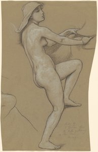Studie for The Fates Gathering in the Stars, ca. 1884-1887. av Elihu Vedder