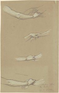 Studie for The Fates Gathering in the Stars, ca. 1884-1887. av Elihu Vedder