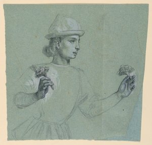 Studie for "Bryllupsprosesjon" av Elihu Vedder