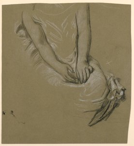 Studie av kvinnelig modell av Elihu Vedder