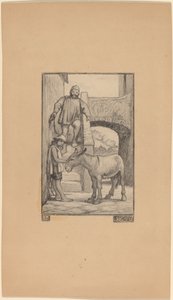 Sønnen og eselet av Elihu Vedder