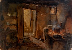 Interiør i et kjøkken, n.d.
