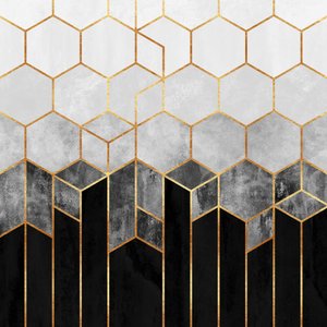 Hexagoner i gradientgull av Elisabeth Fredriksson