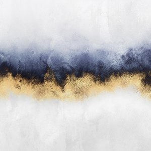 Moderne abstrakt i gull og blått av Elisabeth Fredriksson