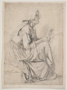 1. studie for bildet med kvinnene ved Fontaine i A. av Elisabeth Jerichau Baumann