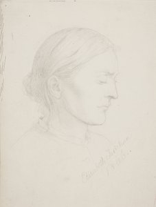 Eldre kvinne i profil