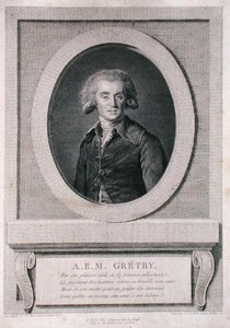 Andre Ernest Modeste Gretry (1741-1813) gravert av Louis Jacques Cathelin (1738-1804) 1786 (gravering)