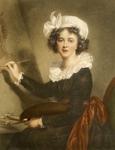 Gravering som gjengir Marie Elisabeth Louise Vigee Le brun (eller Vigee-Lebrun eller Vigee Lebrun