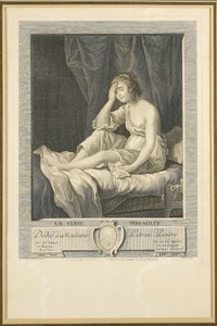 La Vertu Irresolue, gravert av Louis Dennel (1741-86) (gravering)