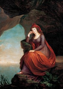 ""Portrett av Maria Josepha Hermenegilde von Liechtenstein, prinsesse Esterhazy (1768-1845), i Ariane a Naxos"" Maleri av Marie Louise Elisabeth Vigee Lebrun (Vigee-Lebrun) (1755-1842) 1793 Liechtenstein Museum Wien Østerrike av Elisabeth Louise Vigee Lebrun