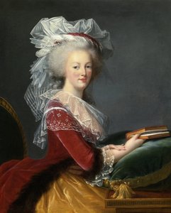 ""Portretter av Marie Antoinette (Marie-Antoinette) av Lorraine Habsburg (1755-1793) Dronning av Frankrike"" Maleri av Marie Louise Elisabeth Vigee Lebrun (Vigee-Lebrun) (1755-1842) 1785 Privat samling av Elisabeth Louise Vigee Lebrun