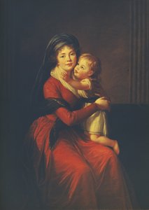 Portrett av prinsesse Alexandra Golitsyna med sønnen Pyotr, 1794 av Elisabeth Louise Vigee Lebrun