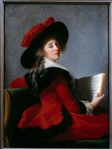 Portrett av baronessen av Crussol. Maleri av Marie Elisabeth Louise Vigee Le brun (eller Vigee-Lebrun eller Vigee Lebrun) (1755-1842) av Elisabeth Louise Vigee Lebrun