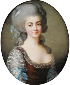 Portrett av operasangerinnen Antoinette Saint-Huberty 1756-1812, ca. 1780 av Elisabeth Louise Vigee Lebrun