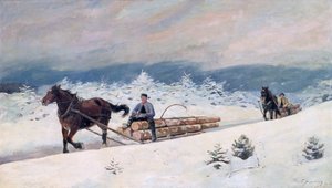 Tømmervogn av Elisabeth Sinding