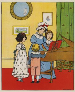 Mors tid (farge litho)