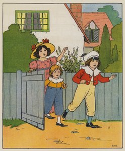 Lørdag, ferietid (farge litho)