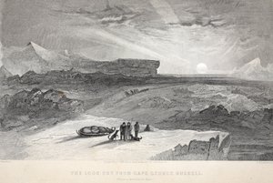 Se ut fra Cape George Russell, illustrasjon fra "The second Grinnell Expedition in Search of Sir John Franklin...", 1856