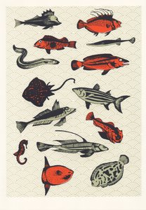 Orange Japanese Fish, 2015 (skjermtrykk) av Eliza Southwood