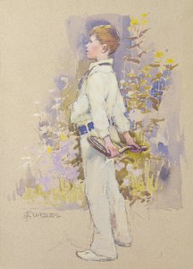 Alec in Whites (akvarell på papir) av Elizabeth Adela Stanhope Forbes