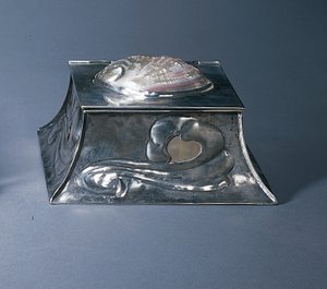 Inkwell (sølv kobber og perlemor) av Elizabeth Eaton Burton
