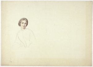 Studie for kvinneportrett av Elizabeth Murray