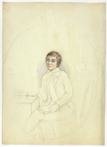 Studie for Portrett av gutt med bok av Elizabeth Murray