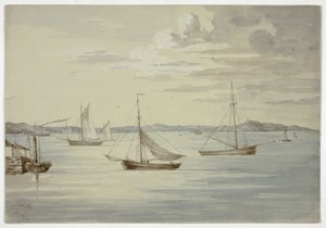 Se Inchkeith og Firth of Forth-øyene fra Granton av Elizabeth Murray