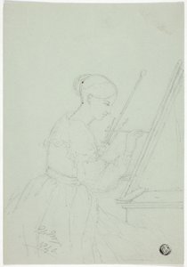 Ung kvinne maleri (muligens et selvportrett) av Elizabeth Murray