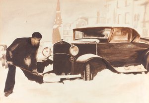 Graving Out Car, 1934. av Elizabeth R. Dewey