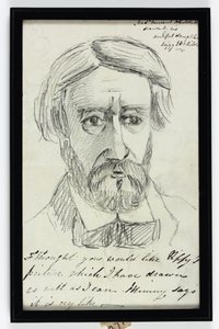 Sir St Vincent Keene Hawkins-Whitshed Bart (blyant på papir) av Elizabeth Sophia Hawkins Whitshed
