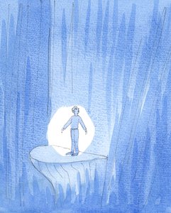 En person fanget i synd kan dra nytte av andres bønner på hennes vegne, 2005 (akvarell på papir) av Elizabeth Wang