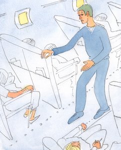 En person som alltid er engstelig for sin sjeletilstand og for sannsynligheten for å komme til himmelen, er som en mann på ferie som lader seg rundt flyet, spør engstelig om været, og av Elizabeth Wang
