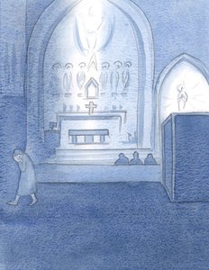 Etter å ha gått opp og ned, aksepterte jeg nåden til å gjøre Confession, 2000 (w/c på papir) av Elizabeth Wang