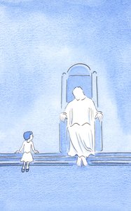 Kristus ba meg snakke som et uvitende barn, men en som er nær ham på grunn av tro, omvendelse og vennskap, 2002 (w/c på papir) av Elizabeth Wang