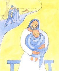 Kristus er rask til å trøste oss i våre vanskeligheter, 2004 (w/c på papir) av Elizabeth Wang
