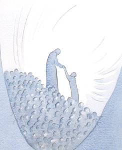 Kristus løftet meg opp, for å være med på Hans lovprisning foran Faderen, 2000 (w/c på papir) av Elizabeth Wang