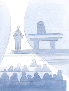 Kristus talte gjennom sin prest og sa: "Også du kan snakke med autoritet"; betyr at du, de døpte troende, kan dele troen, 2000 (w/c på papir) av Elizabeth Wang
