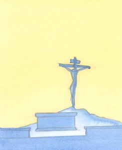 Kristi dyrebare blod en gang utøst fra hans legeme på korset; og at offeret blir presentert på nytt i messen i dag, på en sakramental måte, mens vi ber om at våre synder skal bli tilgitt., 2004 (w/c på pap. av Elizabeth Wang