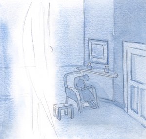 Selv når vi er svake, er Kristus med oss, og sender sin engel for å veilede og vokte oss, 2000 (w/c på papir) av Elizabeth Wang