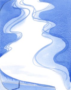 Jeg fikk et glimt, over avgrunnen, av den uendelige herlighet og majestet til Gud den hellige treenighet, 2002 (w/c på papir) av Elizabeth Wang