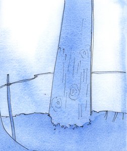 Hvis jeg alltid forblir ved foten av korset, vil jeg huske at alle nådene jeg nå nyter ble vunnet gjennom Kristi ensomme pine på Golgata, 2003 (w/c på papir) av Elizabeth Wang