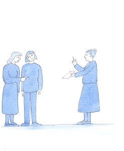 Hvis vi snakker om kirkens lære, om tro og moral, kan vi møte sinne eller likegyldighet, 2005 (akvarell på papir) av Elizabeth Wang