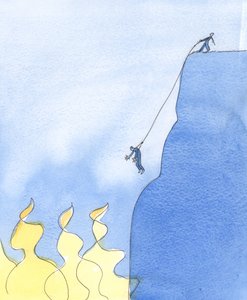 Det er verdt å fortsette i bønn for mennesker i nød, eller i store problemer, og å be selv når det ser ut til å være få resultater og lite hjelp, 2004 (w/c på papir) av Elizabeth Wang