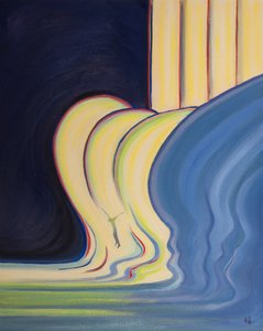 Det var kjærligheten som drev Kristus til å komme ned til oss i skjørt kjøtt, født av en kvinne, 2001 (olje om bord) av Elizabeth Wang