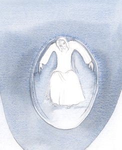 En gang, i nattverden, så jeg at Kristus hadde svart meg og fylt hele min sjel med sin kjærlighet, 2000 (w/c på papir)
