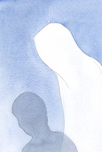 Vår velsignede frue forklarte: "Jeg er din mor", og mor til enhver person; Hennes kjærlighet er ikke et spesielt privilegium, men et faktum., 2001 (w/c på papir) av Elizabeth Wang